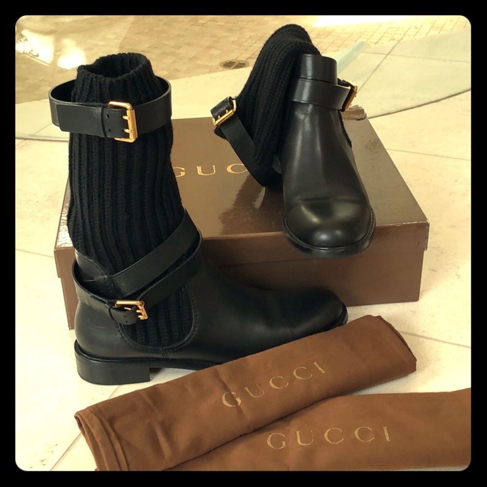Black Gucci boots 41.5
